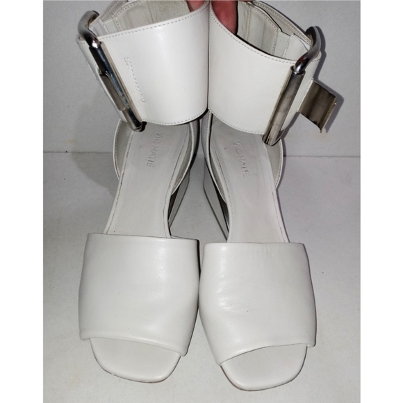 Vic Matie Light Gray Buckle Sandals - Picture 3 of 7
